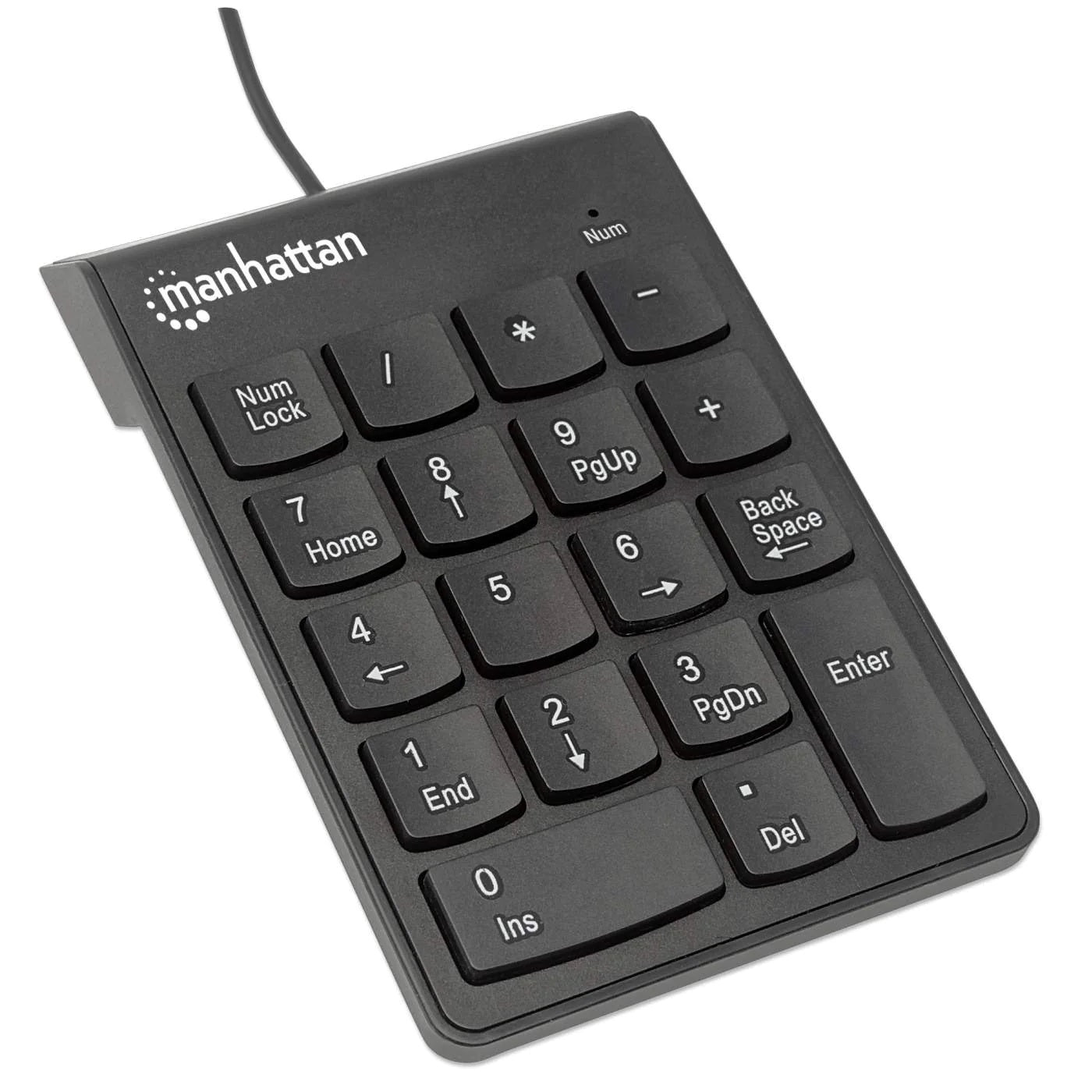 176354 Teclado numérico alámbrico USB - 18 teclas del mismo tamaño incluye tecla de retroceso Color Negro. 176354 Teclado numérico alámbrico USB - 18 teclas del mismo tamaño incluye tecla de retroceso Color Negro.